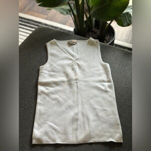 Faded Glory Stretch Knit Top in White